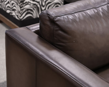 Pottery Barn Track Arm Leather Sofa