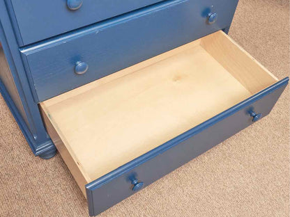 Vermont Tubbs Blue Finish 5 Drawer  Chest