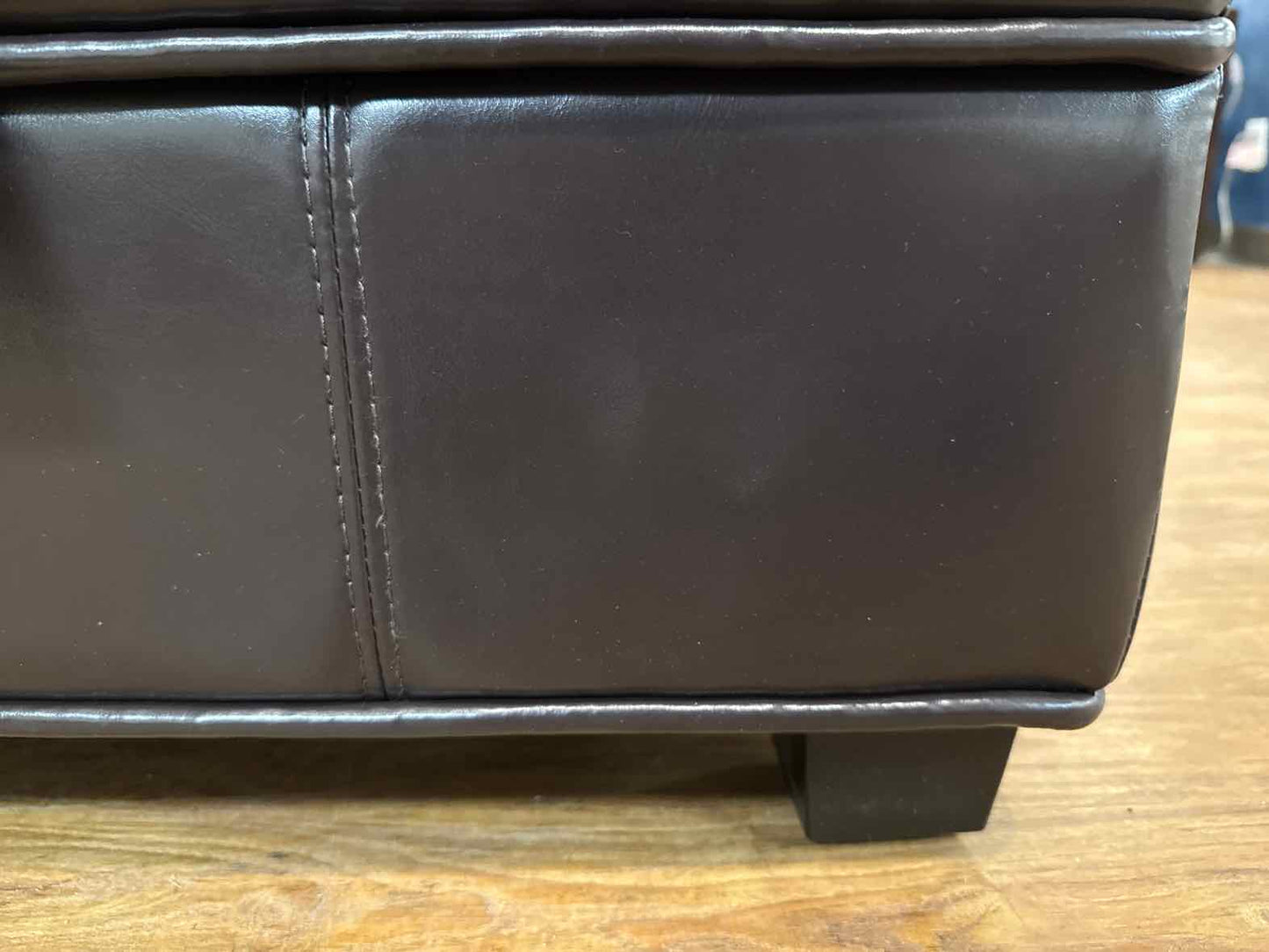 Leather Storage Ottoman