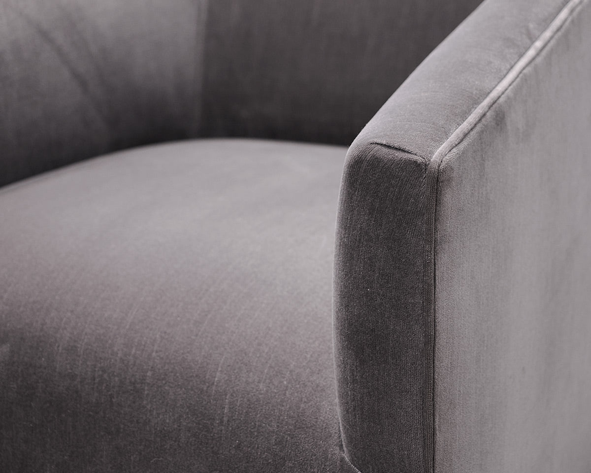 Pair of RH "Italian Shelter" Swivel Arm Chairs