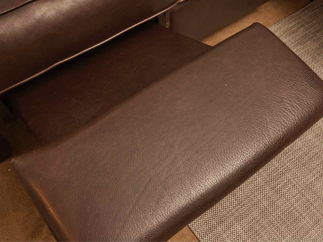 La-Z-Boy Espresso Brown Leather 3 Cushion 2 Seat Power Leg  Reclining  Sofa
