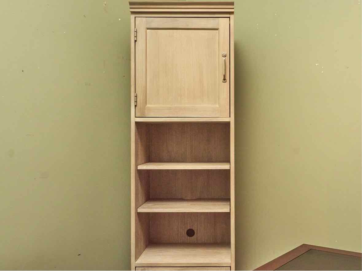 Pottery Barn 'Hampton' Finish 'Brushed Fog' 8 Shelf 2 Door  Bookcase
