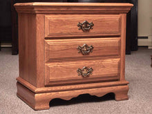 Pair of Athens Furniture Oak  2 Drawer Nightstands
