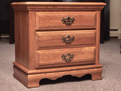 Pair of Athens Furniture Oak  2 Drawer Nightstands