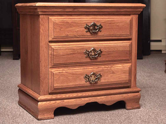 Pair of Athens Furniture Oak  2 Drawer Nightstands