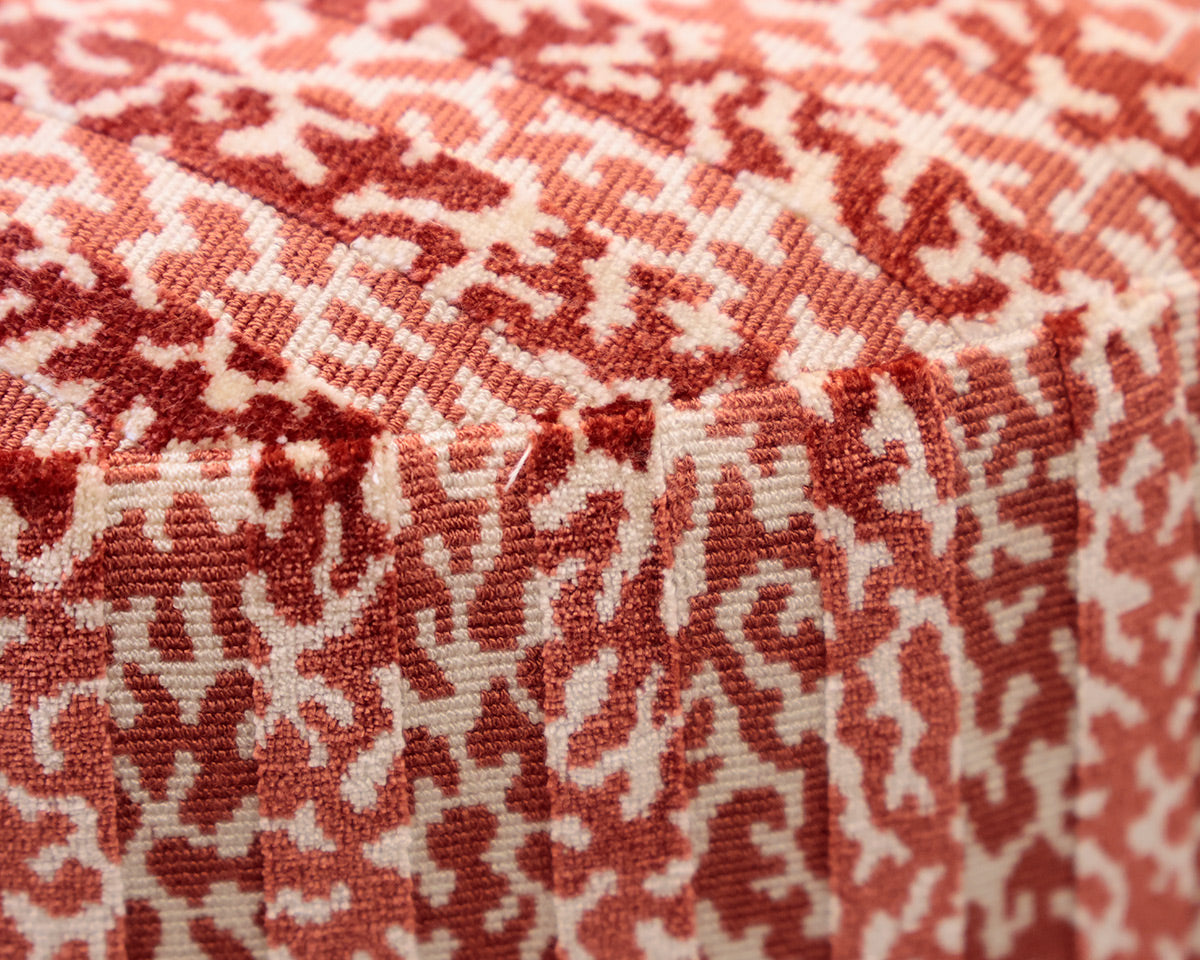 Custom Upholstered Hickory Chair Ottoman