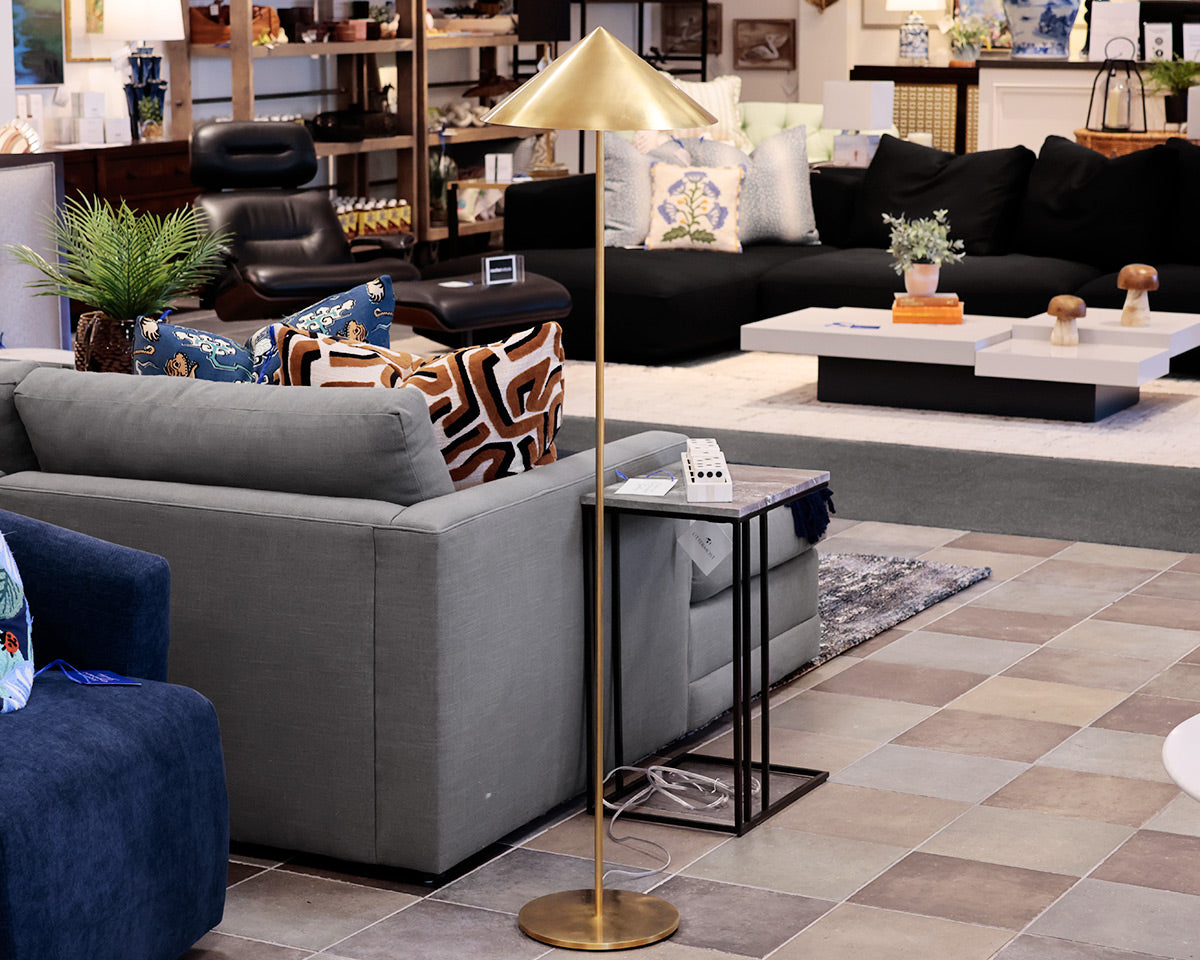 "Orsay" Brass Floor Lamp