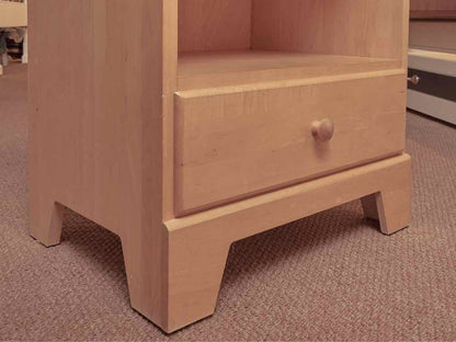 Moosehead  Natural Maple 1 Drawer  Nightstand with Open Storage
