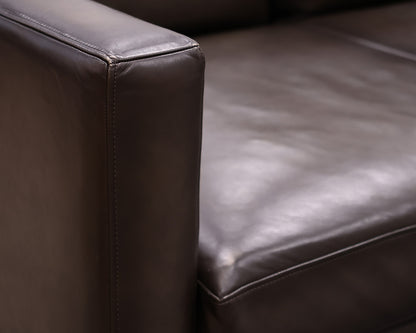 Pottery Barn Track Arm Leather Sofa