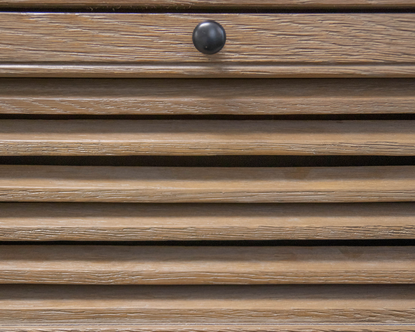 RH Shutter Collection 7-Drawer Dresser in Light Brown Drifted Oak