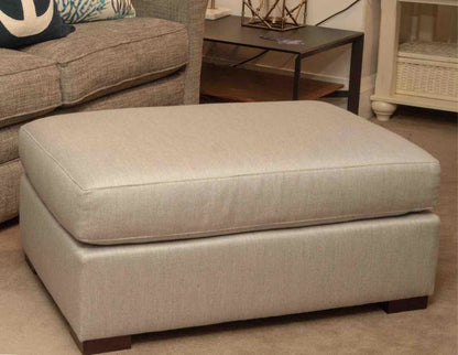Kincaid  Sliver Grey Upholstered Ottoman