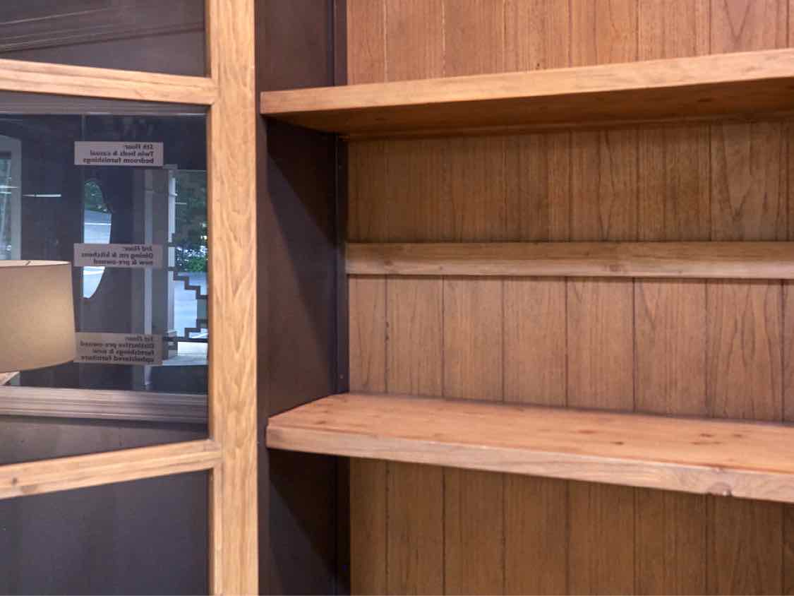 Arhaus Rustic Two Tone Hutch in Grey & Light Wood