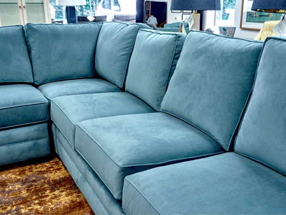 Huntington House Three Piece Sectional in Teal