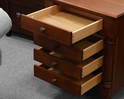 Custom Amish Cherry 4-Drawer Nightstand