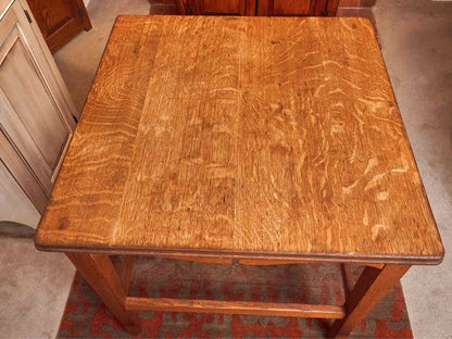 Antique Oak Accent Library Table