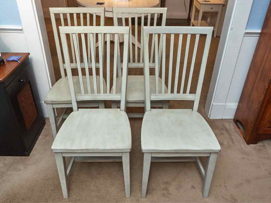 Set Of Universal Furniture Slat Back In Driftwood Grey Finish  Dining Chairs
