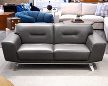 Gray Leather Roche Bobois Sofa