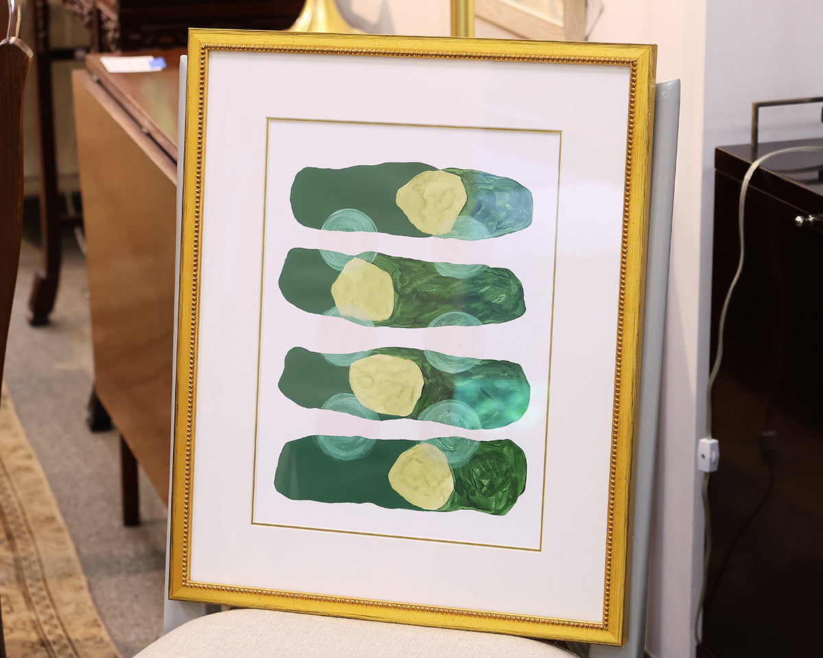 "Living Spectrum IV" Matted Print in Antique Gold Frame