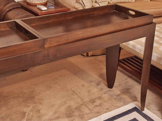 Espresso Finish Console Includes (2) Removable Trays