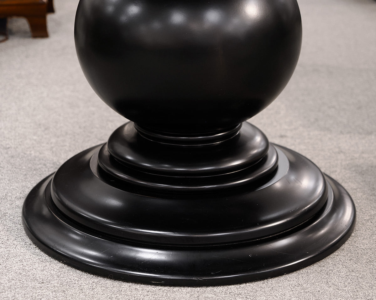 Black Round Pedestal Dining Table