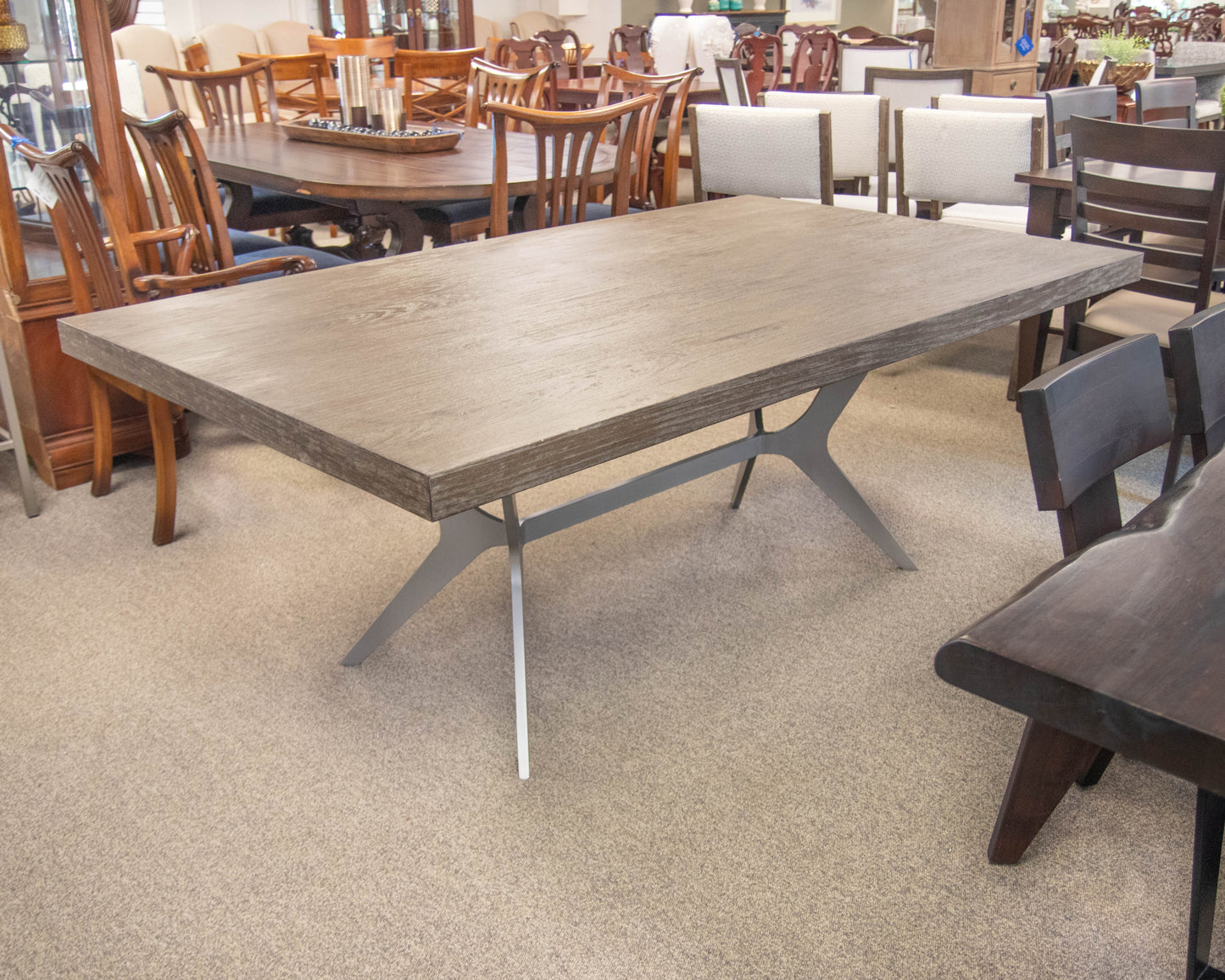 Old Biscayne Designs 'Lafayette' Dining Table In Grey Toned Driftwood Finish