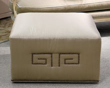 Custom Century Upholstered Square Ottoman