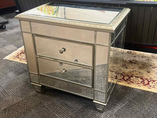 Mirrored 2 Drawer Chest