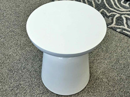 Ivory Metal Round Side Table