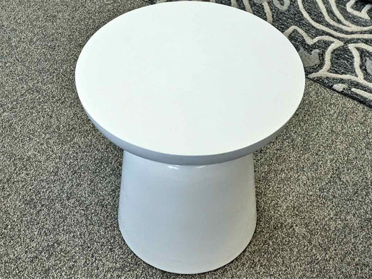 Ivory Metal Round Side Table