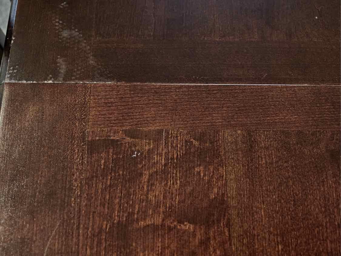 Thomasville Trestle Dining Table in Dark Finish & Set of 8 Matching Chairs