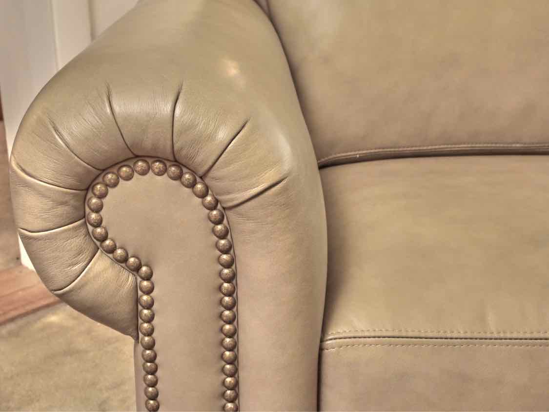 Ethan Allen 'Conor Sherwood Tan' Leather  Power  Recliner