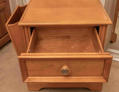 Pulaski Maple Occasional  Side Table with Magazine Rack