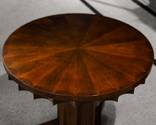 Round Mahogany Inlaid Side Table
