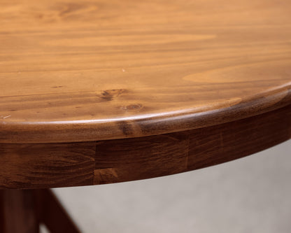 Round Wooden Pedestal Dining Table