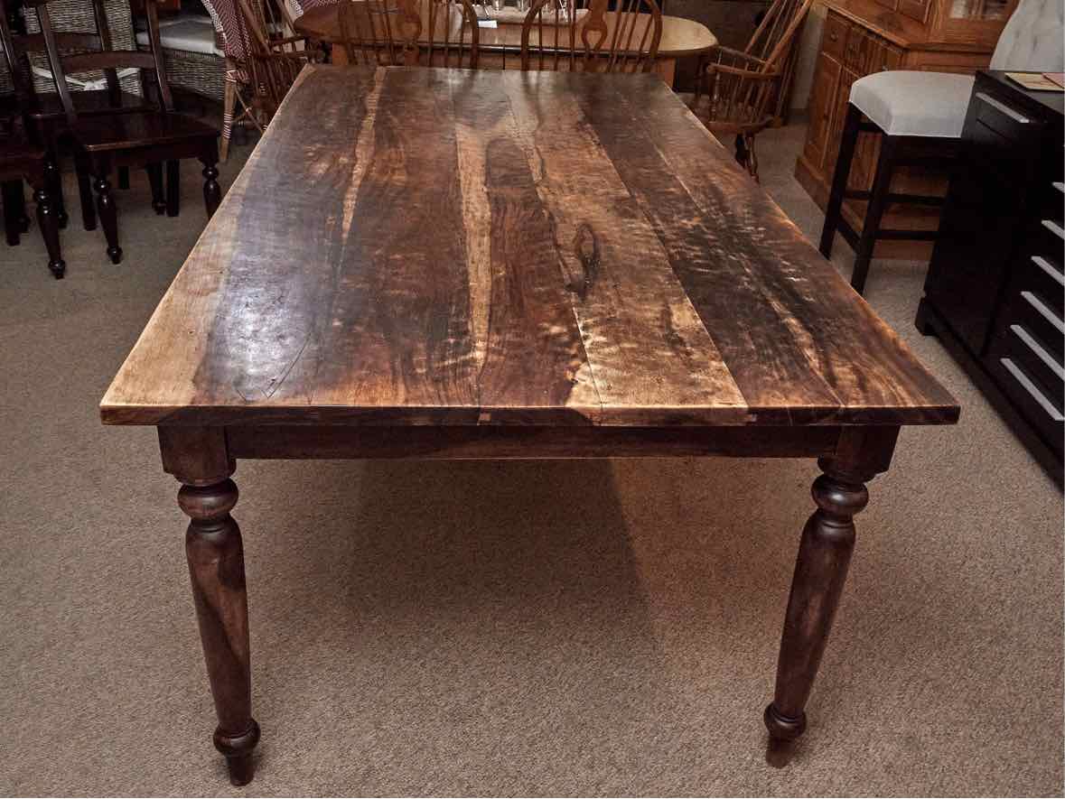 Mango Wood Dining Table with Turned Legs
