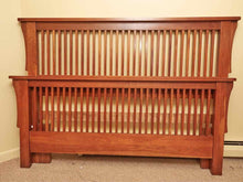 Kincaid Cherry Mission Style  Queen Bed Includes Wooden Siderails & Slats