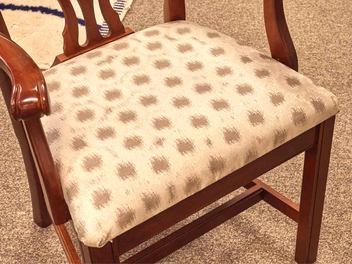 Set of (8) Mahogany Crescent Furniture Chippendale Style Dining Chairs