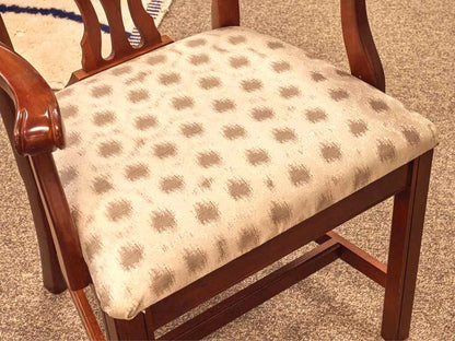 Set of (8) Mahogany Crescent Furniture Chippendale Style Dining Chairs