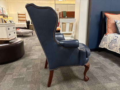 Classic Leather Wingback Chair