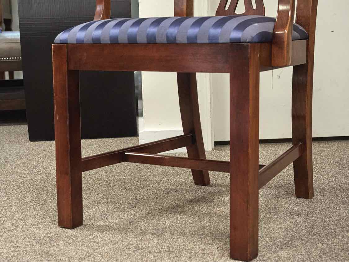 Pair of Cherry Framed Chippendale Arm Chairs