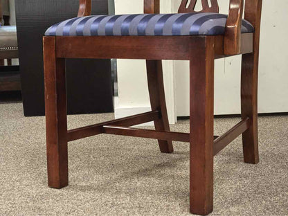 Pair of Cherry Framed Chippendale Arm Chairs
