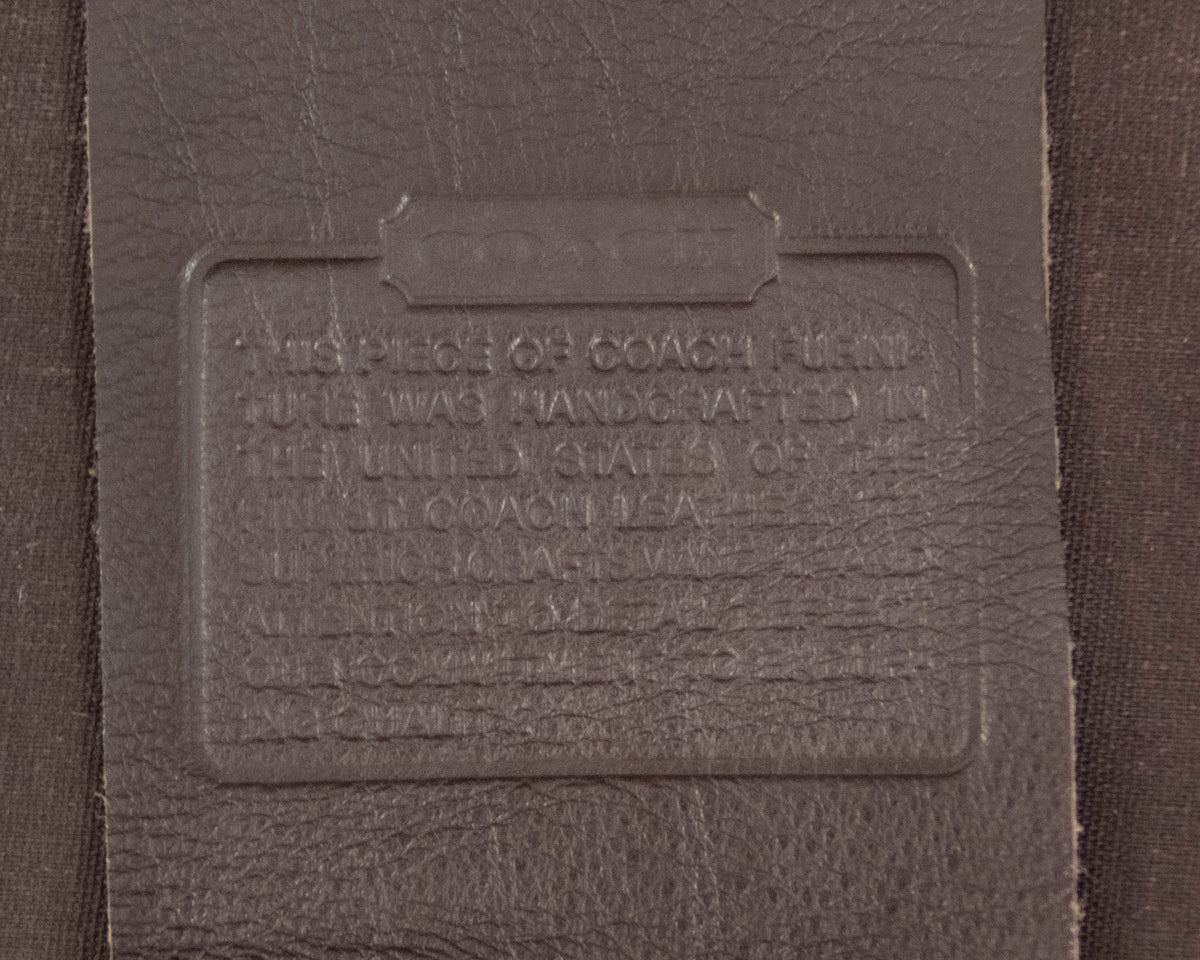 Baker "Coach Legacy" Dark Chocolate Leather Roll Arm Sofa