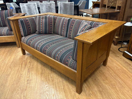 Stickley 'Prairie' Loveseat in Oak