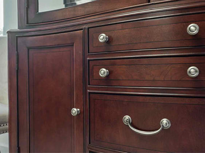 Cherry Stain Two Piece China Cabinet