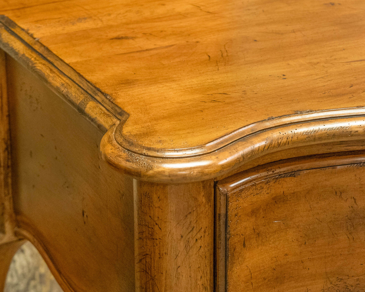 Drexel French Provincial Side Table in Pecan Finish