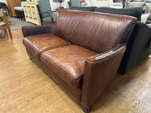 Crate & Barrel Leather Loveseat