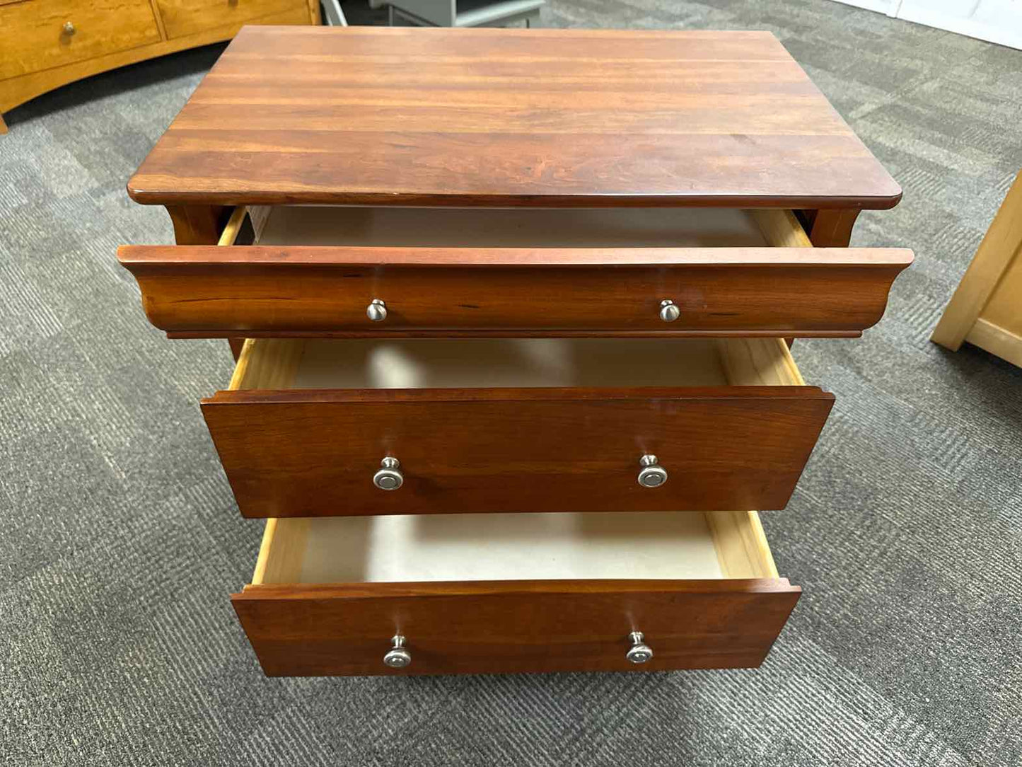 Mastercraft Cherry 3-Drawer Nightstand