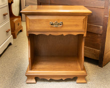 Maple 1 Drawer Nightstand with Open Storage
