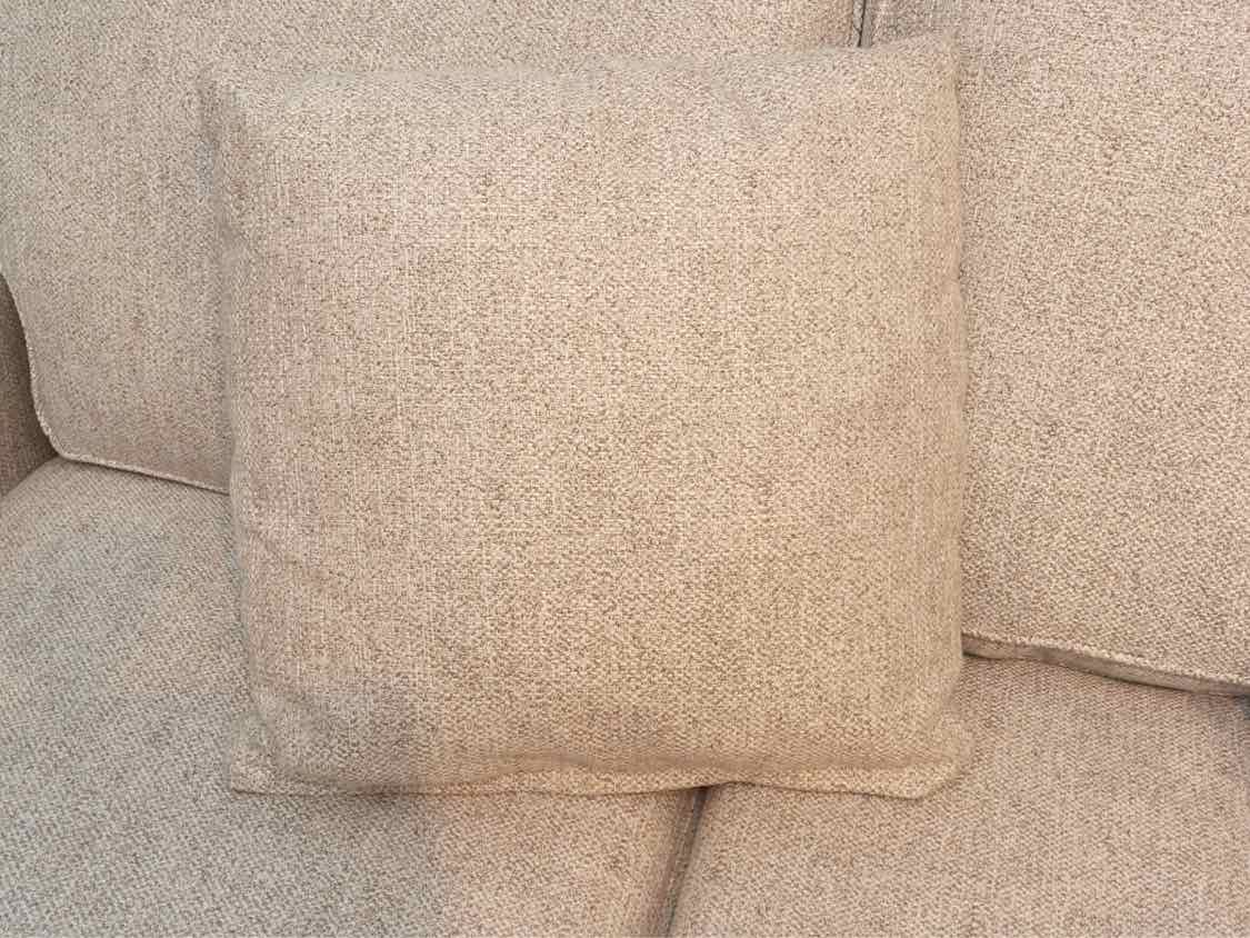 Ivory with Grey Fleck  Uphosltered 3 Cushion Sofa