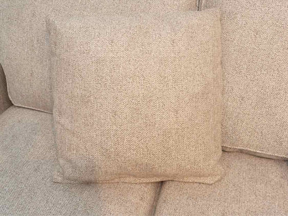 Ivory with Grey Fleck  Uphosltered 3 Cushion Sofa